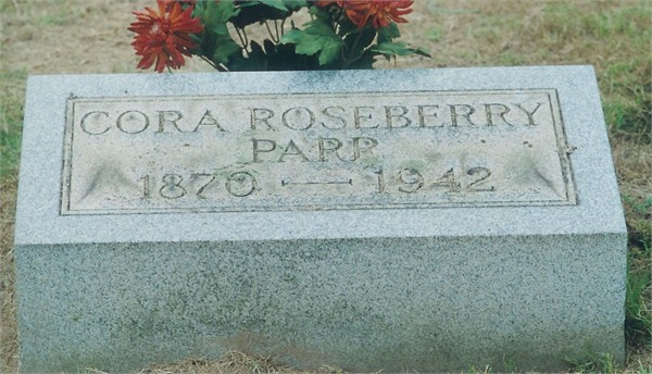 headstone for Cora Roseberry