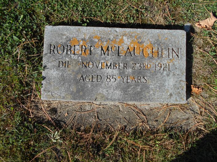 headstone for Robert McLaughlin