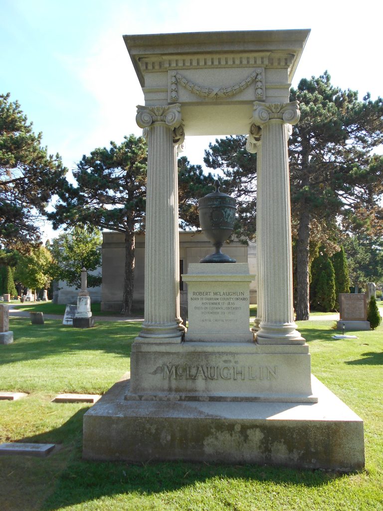 memorial headstone for Robert McLaughlin (front view)