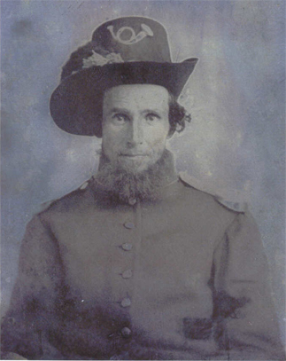 Photograph of Thomas Parr in his military uniform, 1862