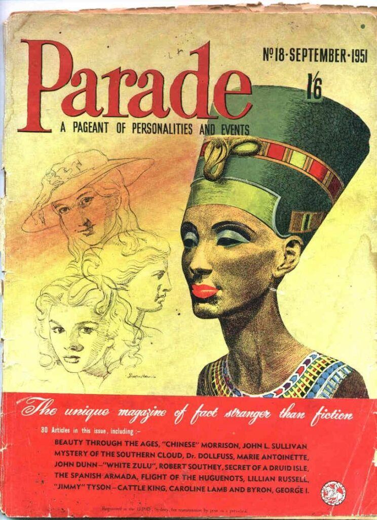 Thomas Parr - Genuine Antique Parade Magazine cover