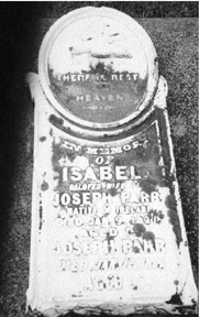 headstone of Joseph Parr and Isabel Nesbitt