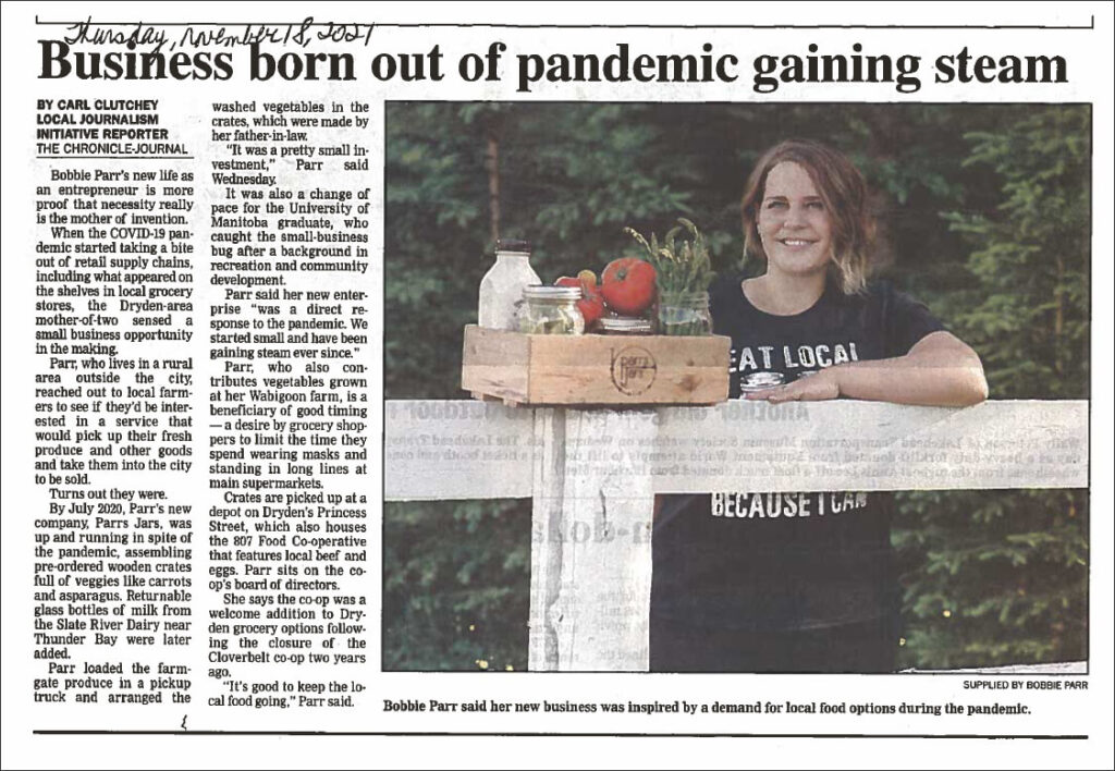 Business born out of pandemic gaining steam - Bobbie Parr's business